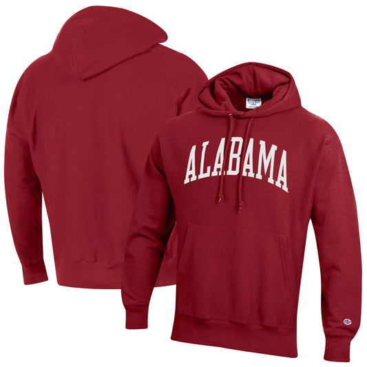 Men's Champion Crimson Alabama Crimson Tide Team Arch Reverse Weave Pullover Hoodie