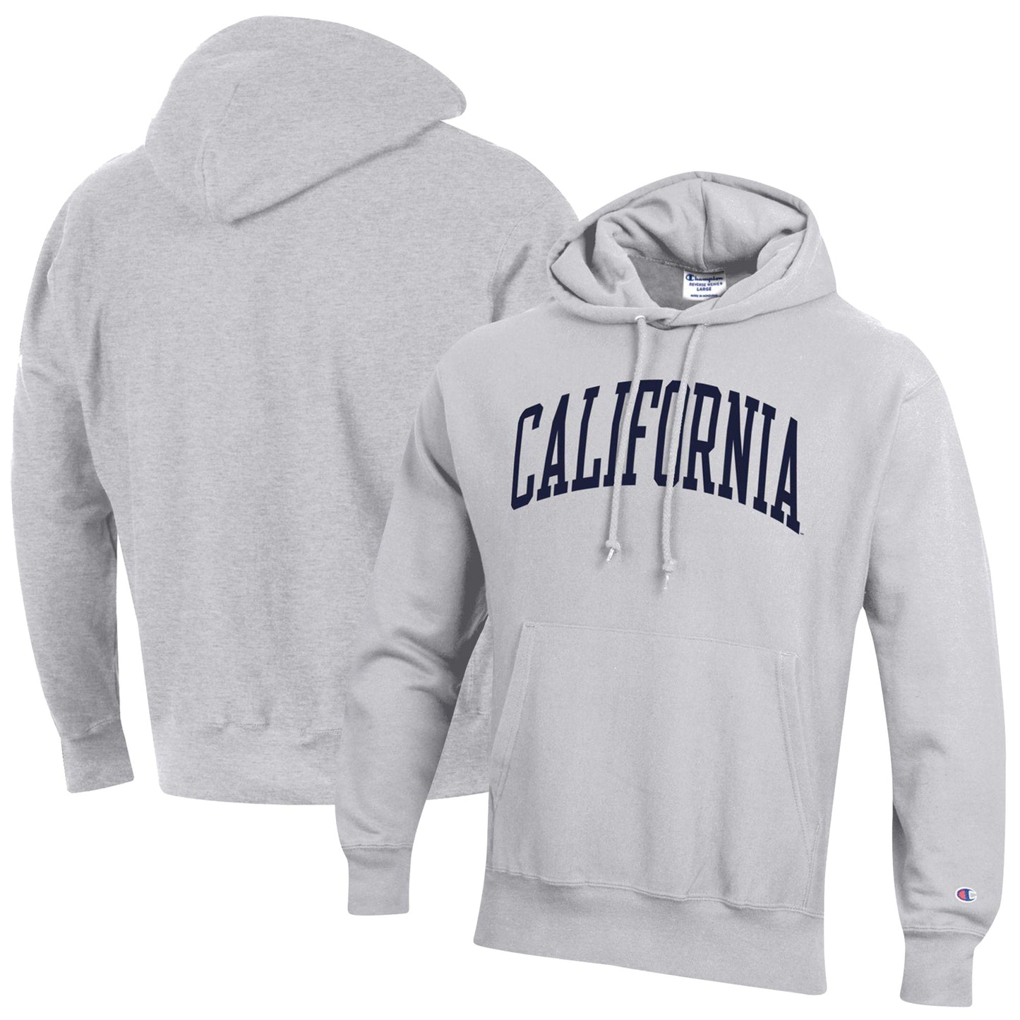 Men's Champion Heathered Gray Cal Bears Team Arch Reverse Weave Pullover Hoodie