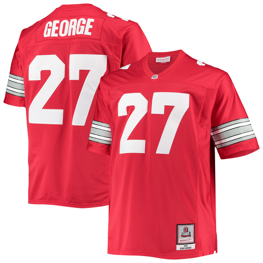 Men's Mitchell & Ness Eddie George Scarlet Ohio State Buckeyes Big & Tall Legacy Alumni Jersey