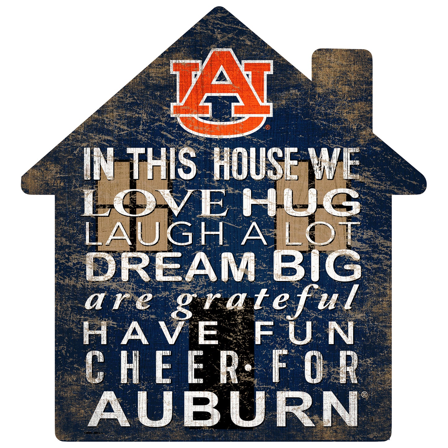 Auburn Tigers 12'' Team House Sign