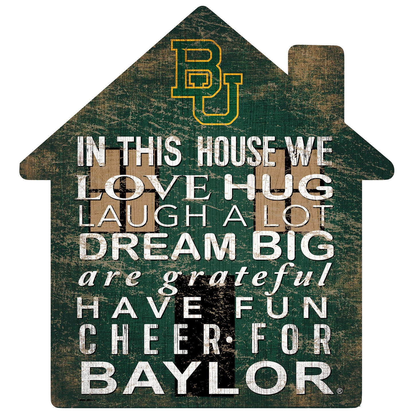 Baylor Bears 12'' Team House Sign