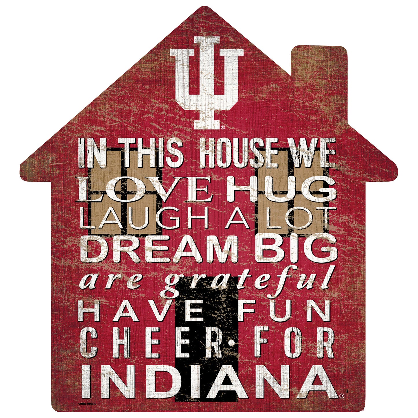 Indiana Hoosiers 12'' Team House Sign