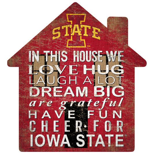 Iowa State Cyclones 12'' Team House Sign