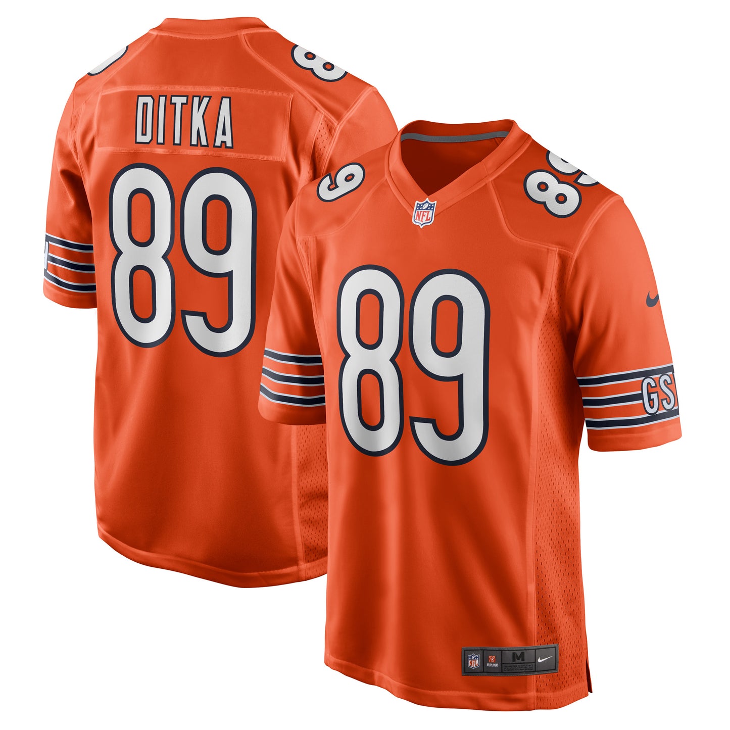 Men's Nike Mike Ditka Orange Chicago Bears Retired Player Jersey