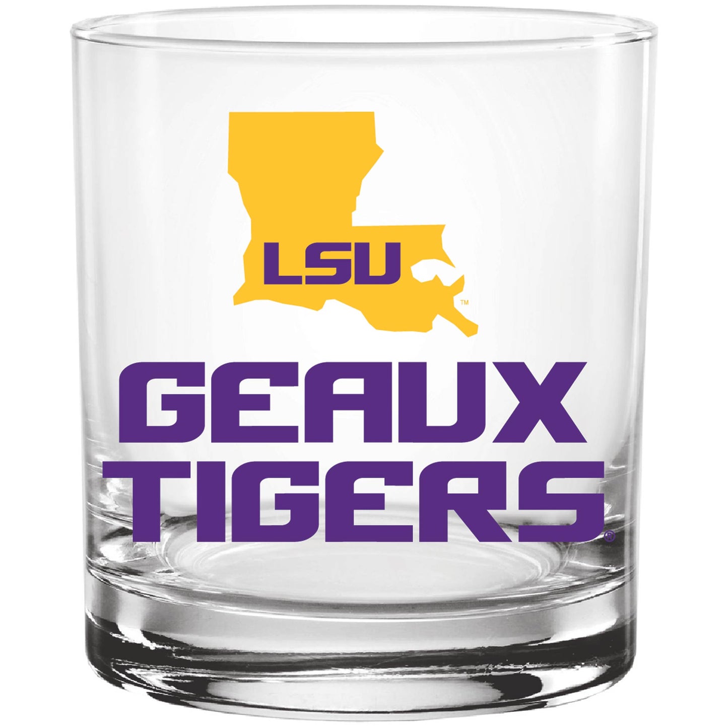 LSU Tigers 14oz. Hometown Rocks Glass