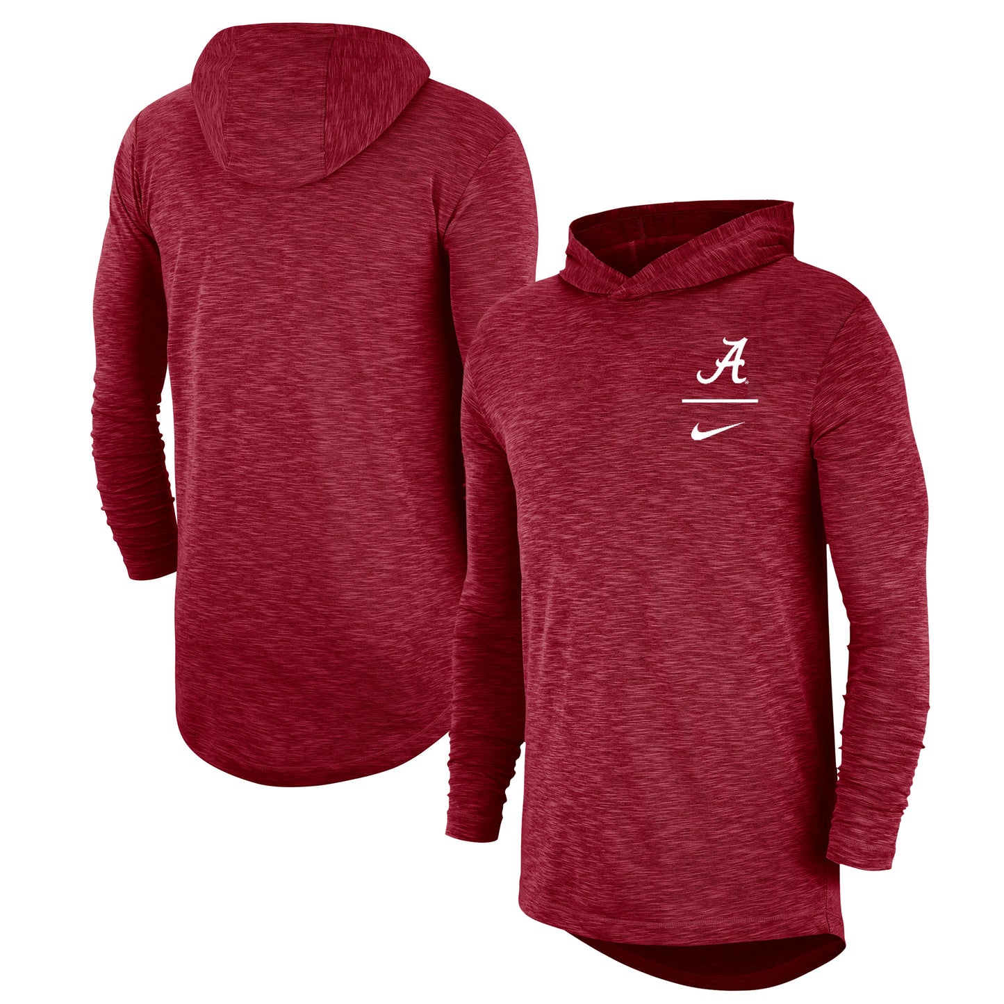 Men's Nike Crimson Alabama Crimson Tide Slub Performance Long Sleeve Hoodie T-Shirt