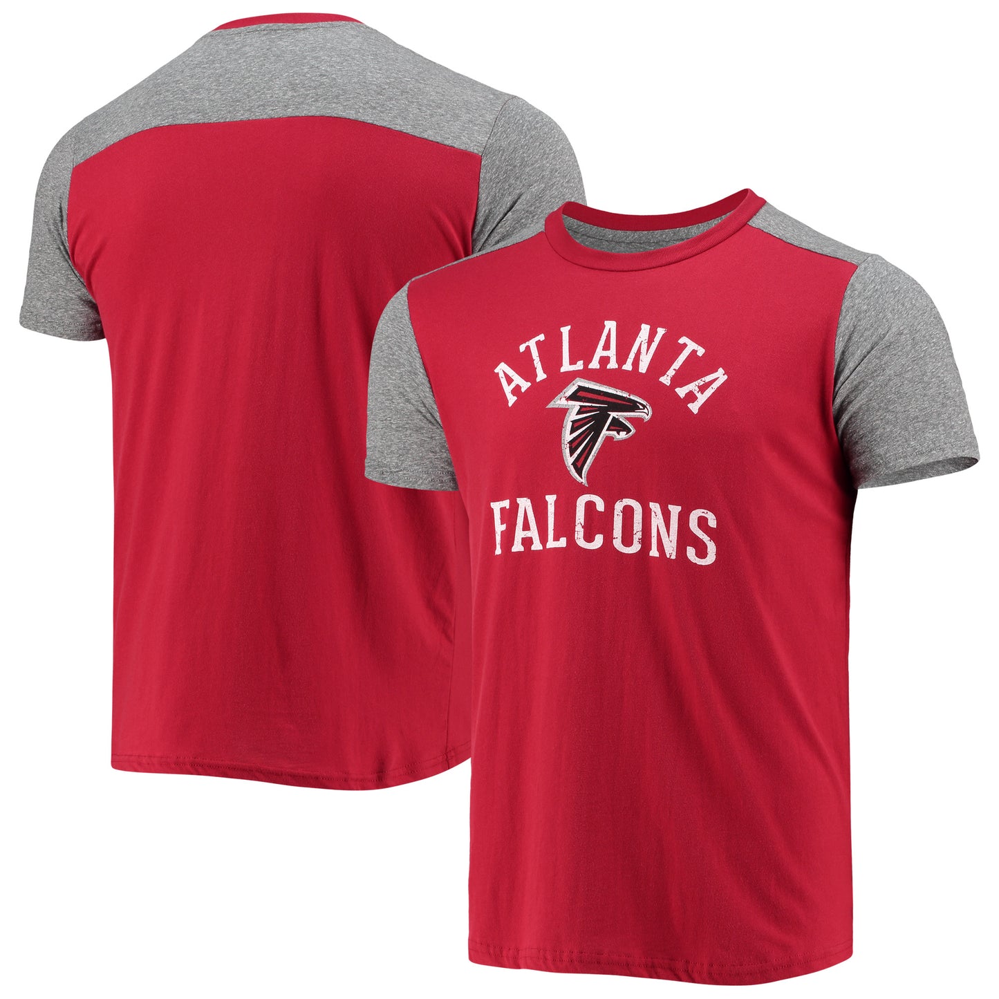 Men's Majestic Threads Red/Gray Atlanta Falcons Field Goal Slub T-Shirt