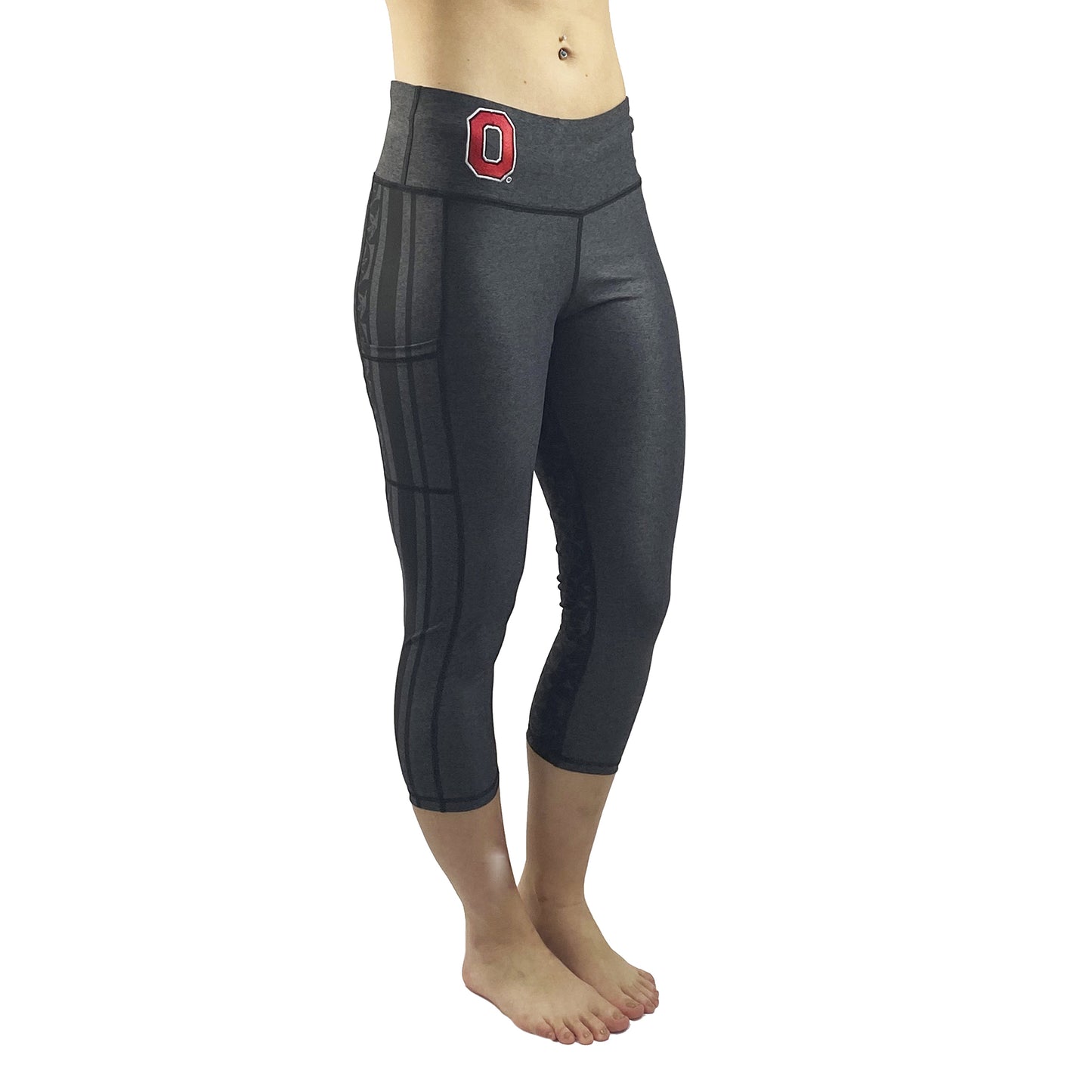 Women's Black Ohio State Buckeyes Vision Cropped Leggings