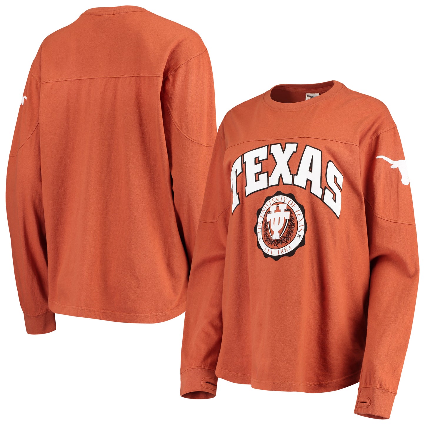 Women's Pressbox Texas Orange Texas Longhorns Edith Long Sleeve T-Shirt