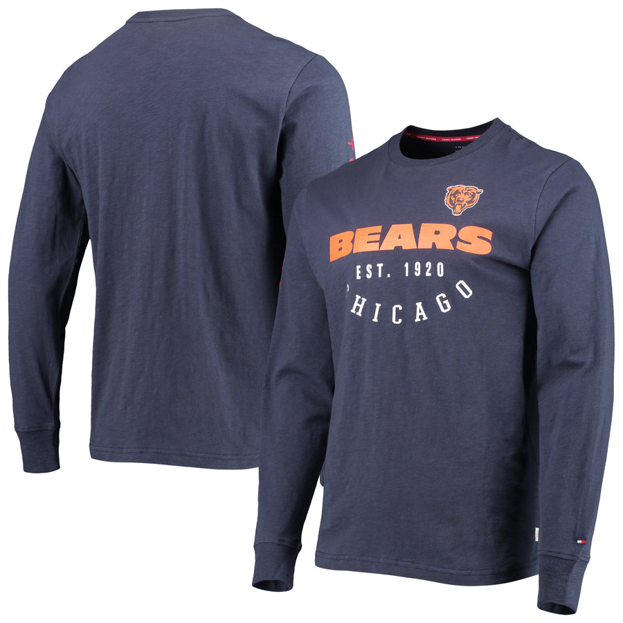 Men's Tommy Hilfiger Navy Chicago Bears Peter Long Sleeve T-Shirt