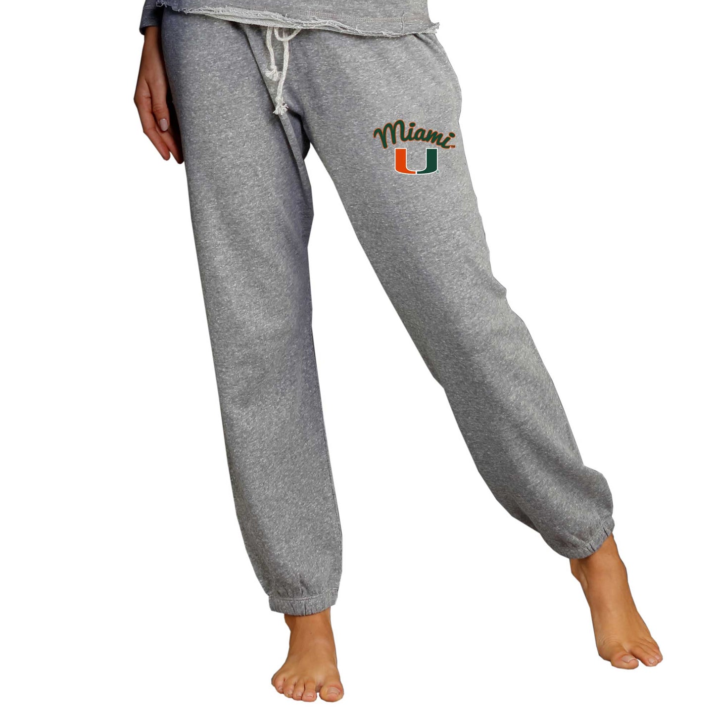 Women's Concepts Sport Gray Miami Hurricanes Mainstream Knit Jogger Pants