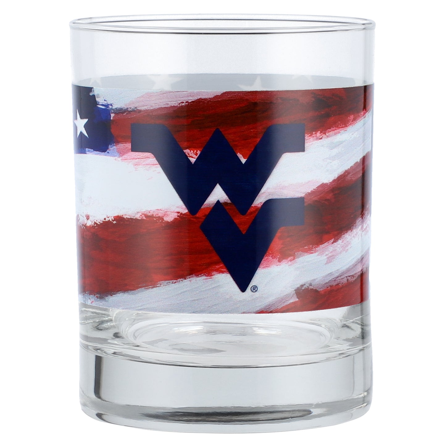 West Virginia Mountaineers 14oz. Americana Rocks Glass