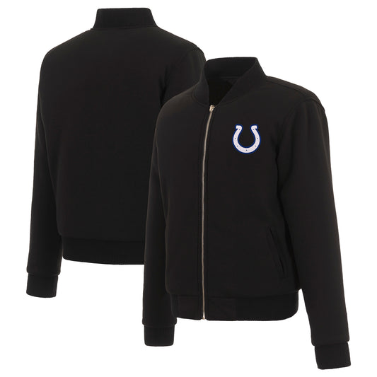 Women's JH Design Black Indianapolis Colts Reversible Fleece Full-Zip Jacket