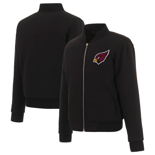 Women's JH Design Black Arizona Cardinals Reversible Fleece Full-Zip Jacket