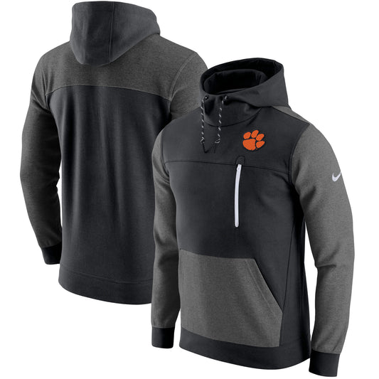 Men's Nike Black Clemson Tigers AV-15 2.0 Slim Fit Pullover Hoodie