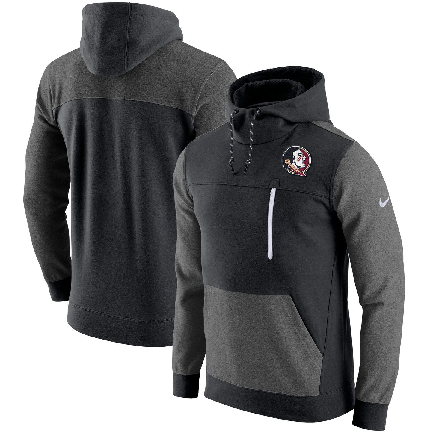 Men's Nike Black Florida State Seminoles AV-15 2.0 Slim Fit Pullover Hoodie