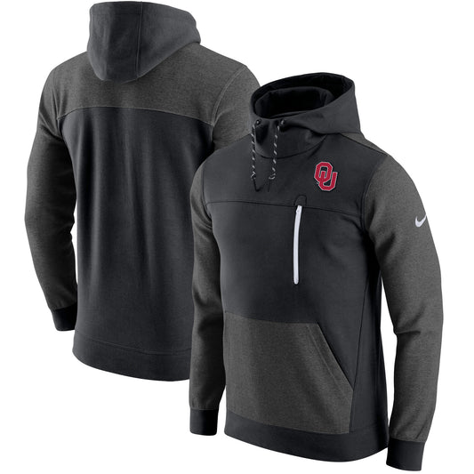 Men's Nike Black Oklahoma Sooners AV-15 2.0 Slim Fit Pullover Hoodie
