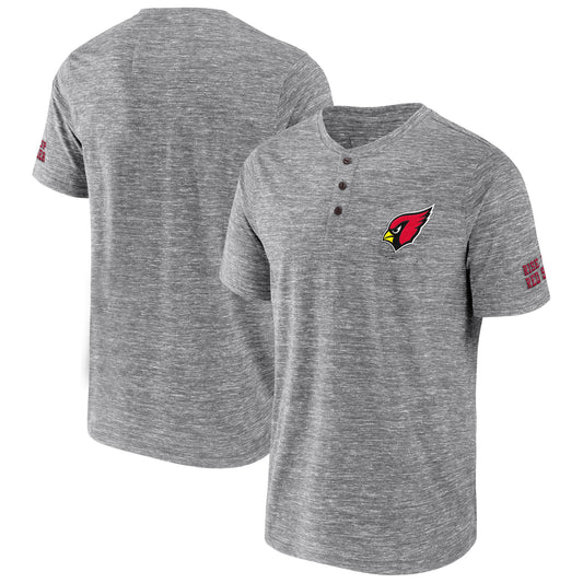 Men's NFL x Darius Rucker Collection by Fanatics Heathered Gray Arizona Cardinals Slub Henley T-Shirt