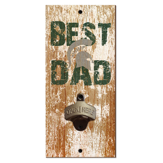 Michigan State Spartans 5'' x 12'' Best Dad Bottle Opener
