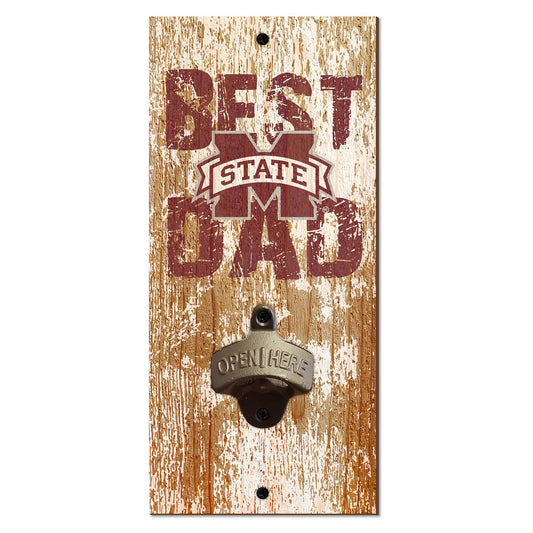 Mississippi State Bulldogs 5'' x 12'' Best Dad Bottle Opener