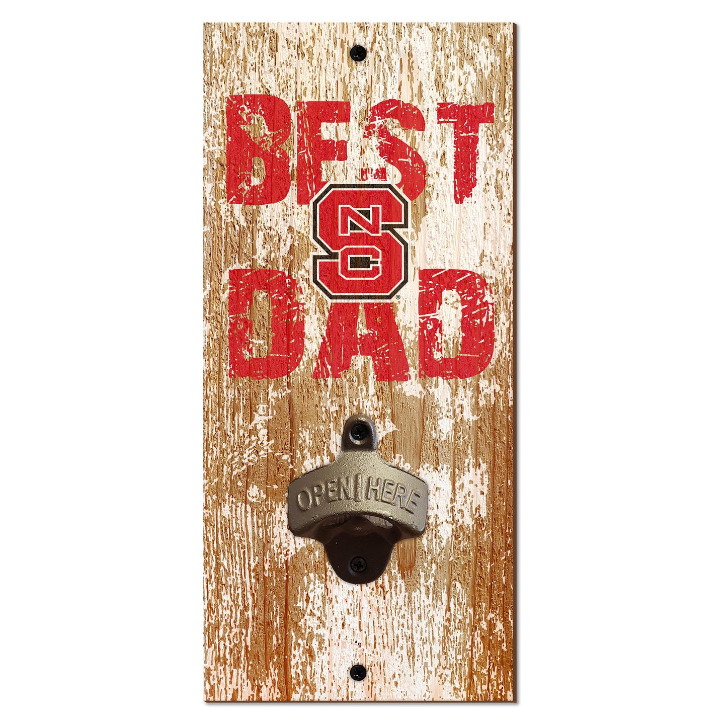 NC State Wolfpack 5'' x 12'' Best Dad Bottle Opener