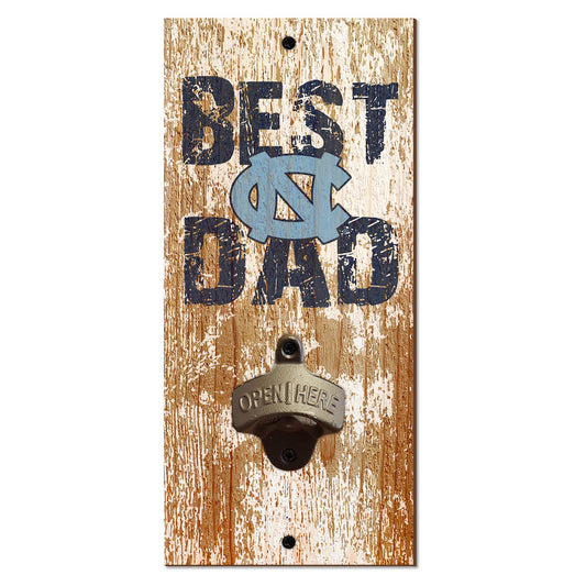 North Carolina Tar Heels 5'' x 12'' Best Dad Bottle Opener