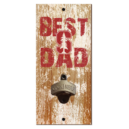 Stanford Cardinal 5'' x 12'' Best Dad Bottle Opener