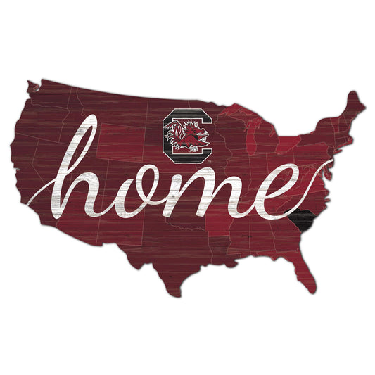 South Carolina Gamecocks 18'' x 18'' USA Shape Cutout Sign