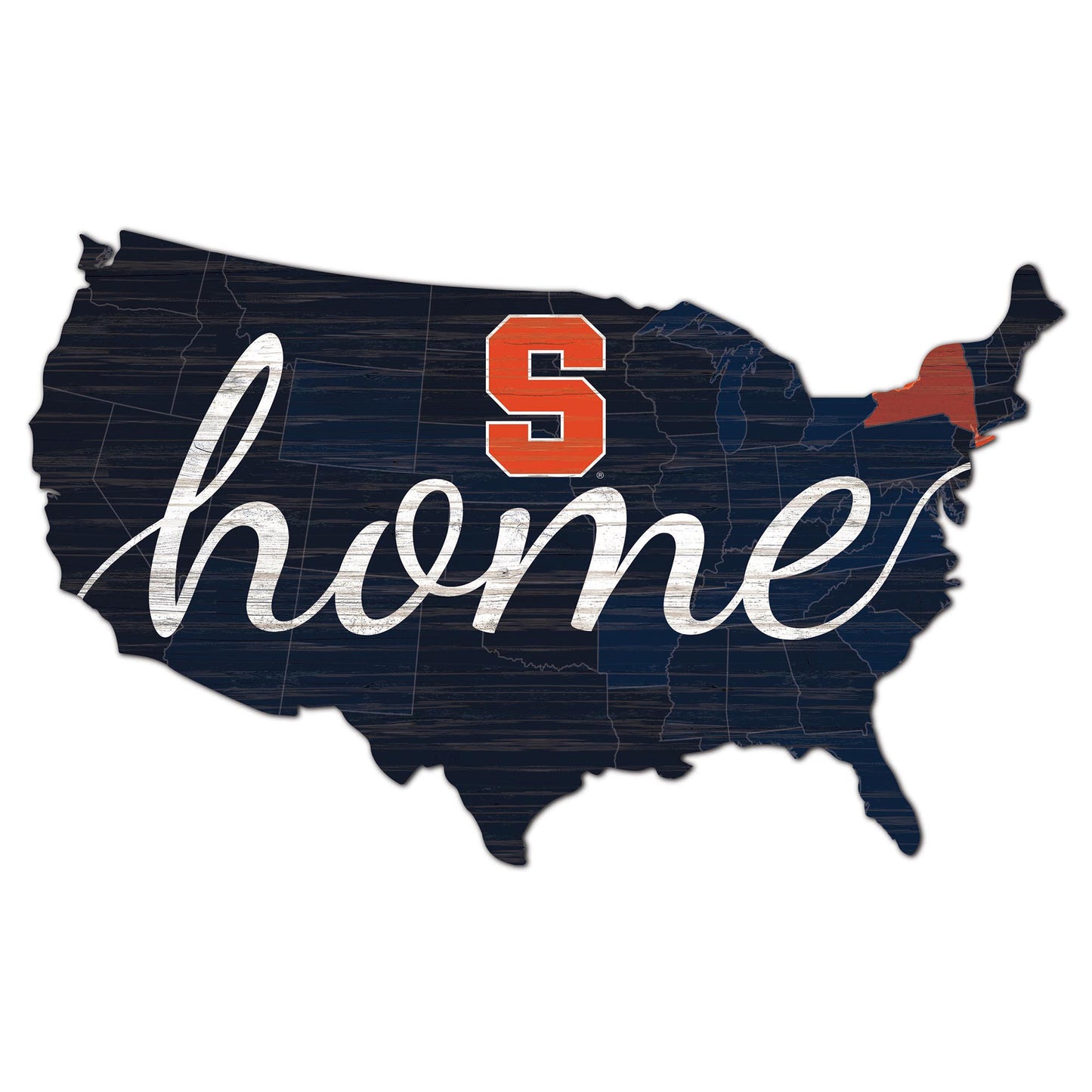 Syracuse Orange 18'' x 18'' USA Shape Cutout Sign