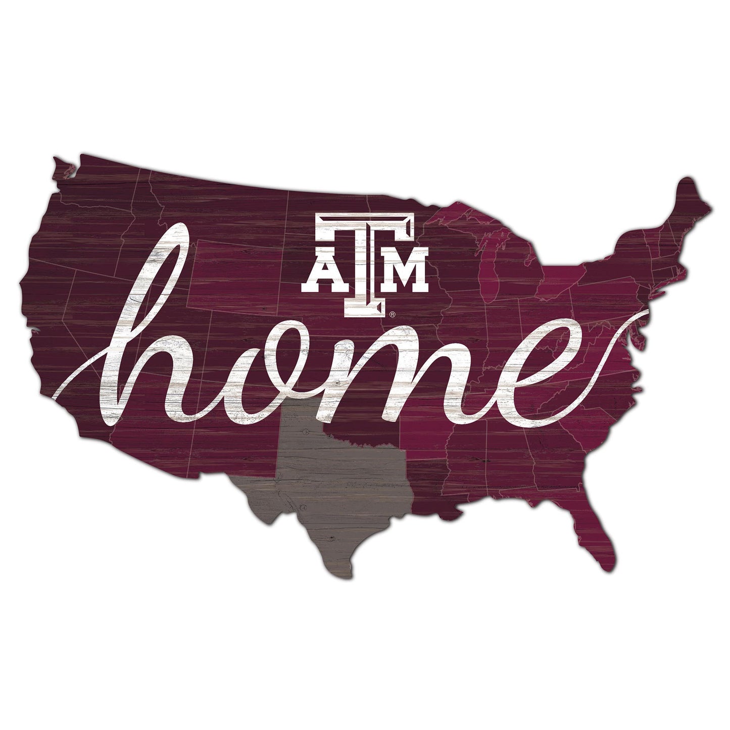 Texas A&M Aggies 18'' x 18'' USA Shape Cutout Sign