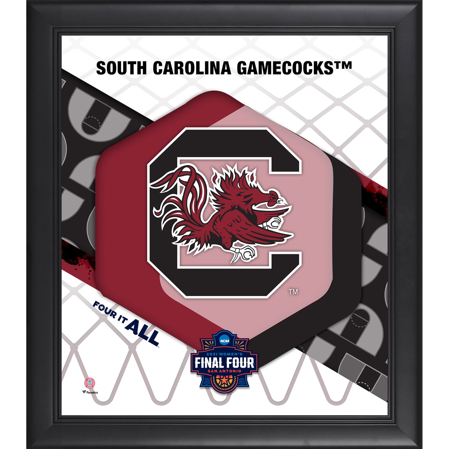 South Carolina Gamecocks 2021 NCAA Women's Basketball Tournament March Madness Final Four Bound Framed 15" x 17" Collage