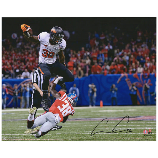 Chris Carson Oklahoma State Cowboys Autographed 16" x 20" Sugar Bowl Hurdle Photograph
