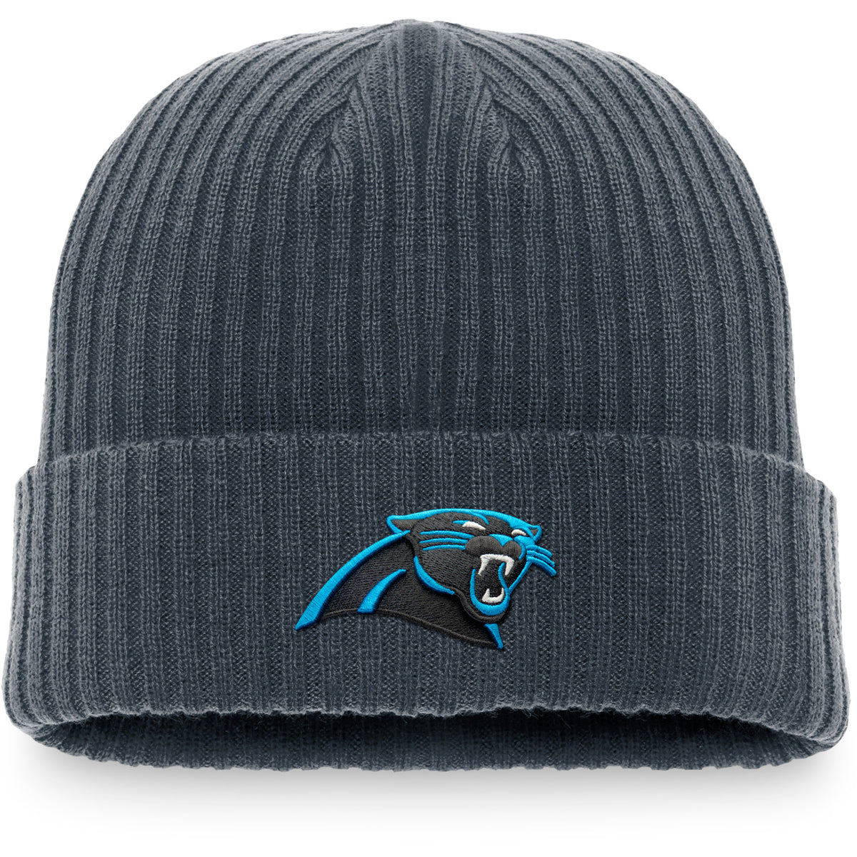 Men's Fanatics Charcoal Carolina Panthers Dark Shadow Cuffed Knit Hat