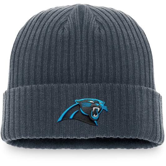 Men's Fanatics Charcoal Carolina Panthers Dark Shadow Cuffed Knit Hat