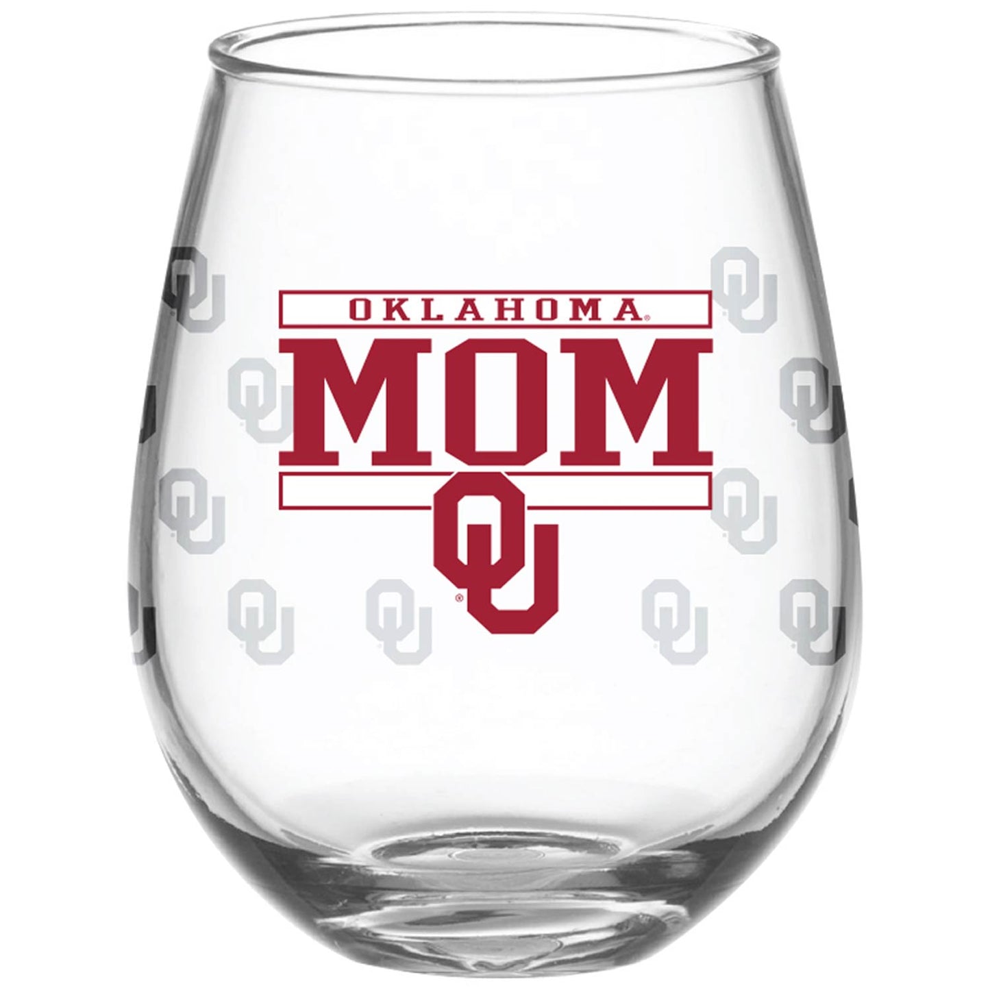 Oklahoma Sooners 15oz. Mom Stemless Wine Glass