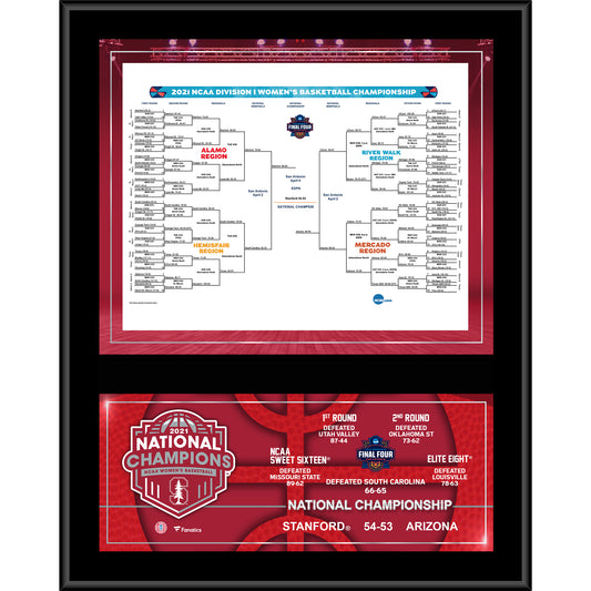 Stanford Cardinal 2021 NCAA Women's Basketball National Champions 12" x 15" Plaque