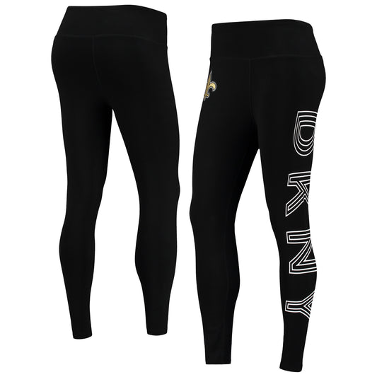 Women's DKNY Sport Black New Orleans Saints Sami High Waisted Leggings