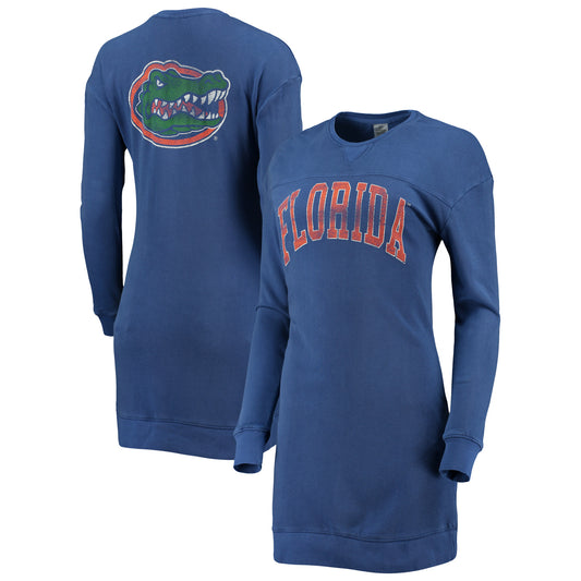 Women's Gameday Couture Royal Florida Gators 2-Hit Sweatshirt Mini Dress