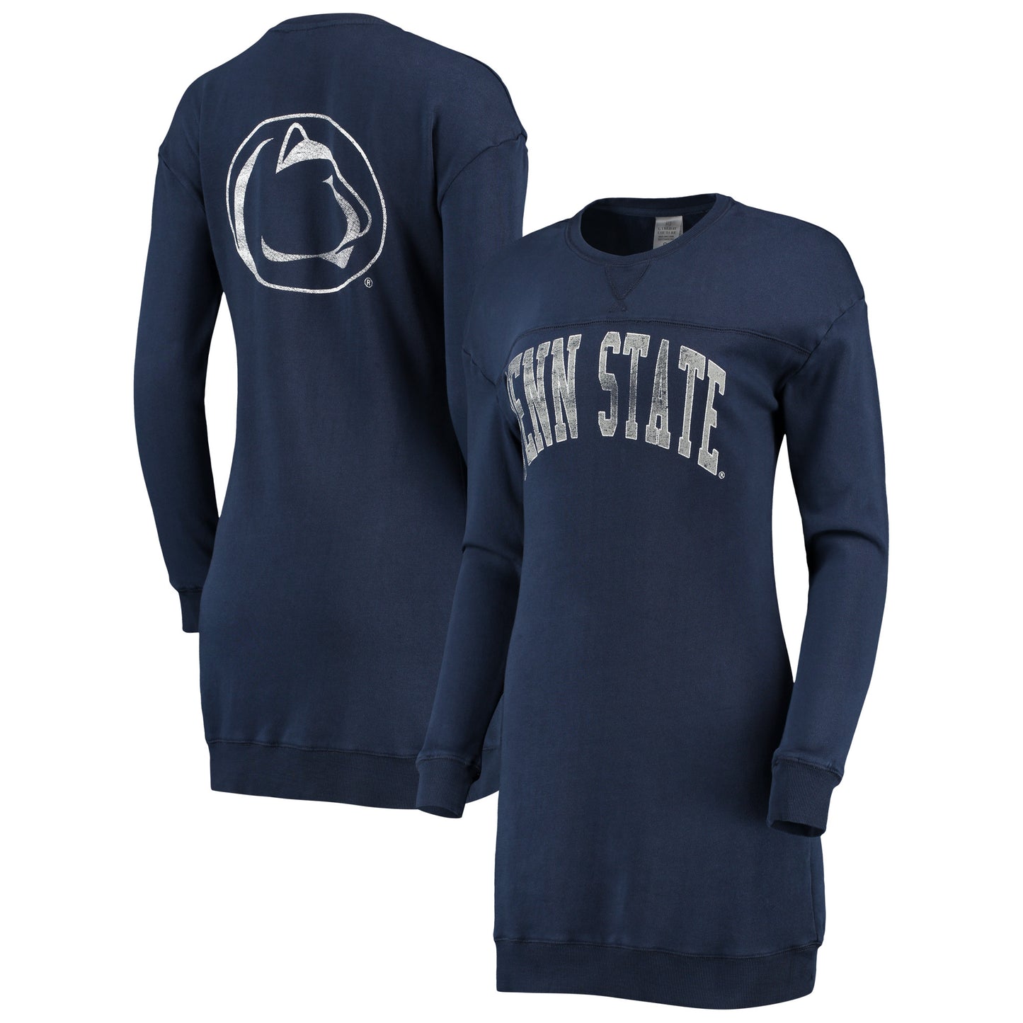 Women's Gameday Couture Navy Penn State Nittany Lions 2-Hit Sweatshirt Mini Dress