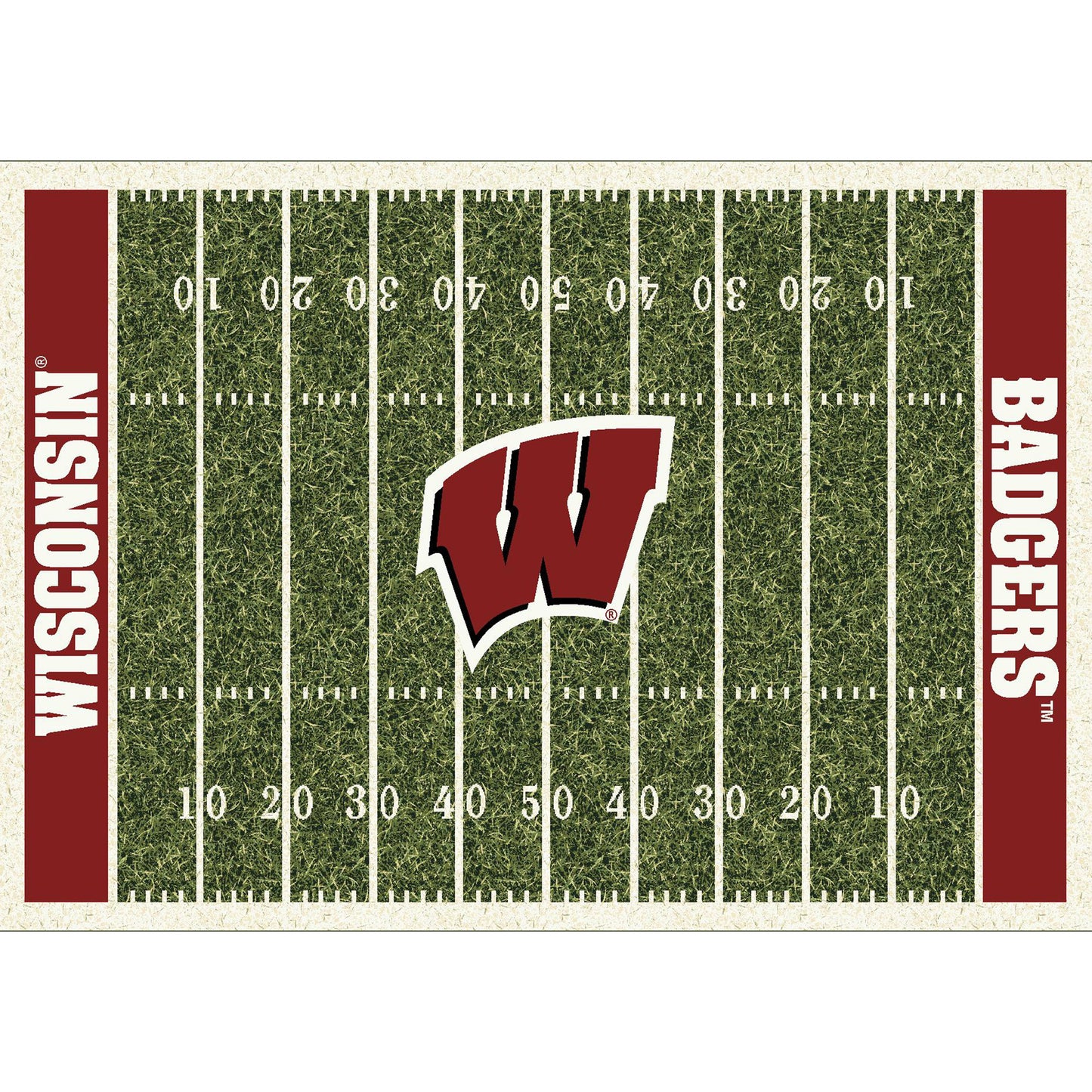 Imperial Wisconsin Badgers 7'8'' x 10'9'' Home Field Rug