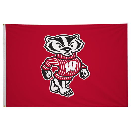 Wisconsin Badgers 5' x 8' Mascot Flag