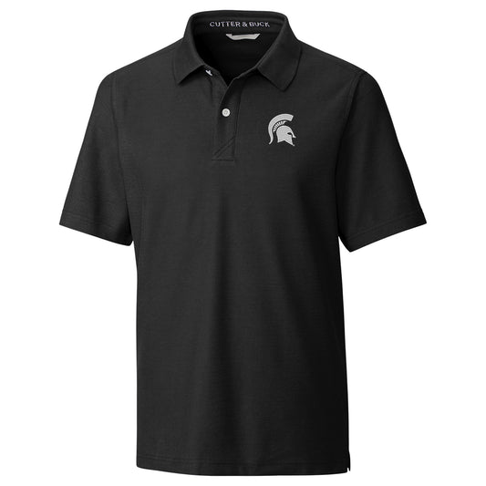 Men's Cutter & Buck Black Michigan State Spartans Breakthrough Polo
