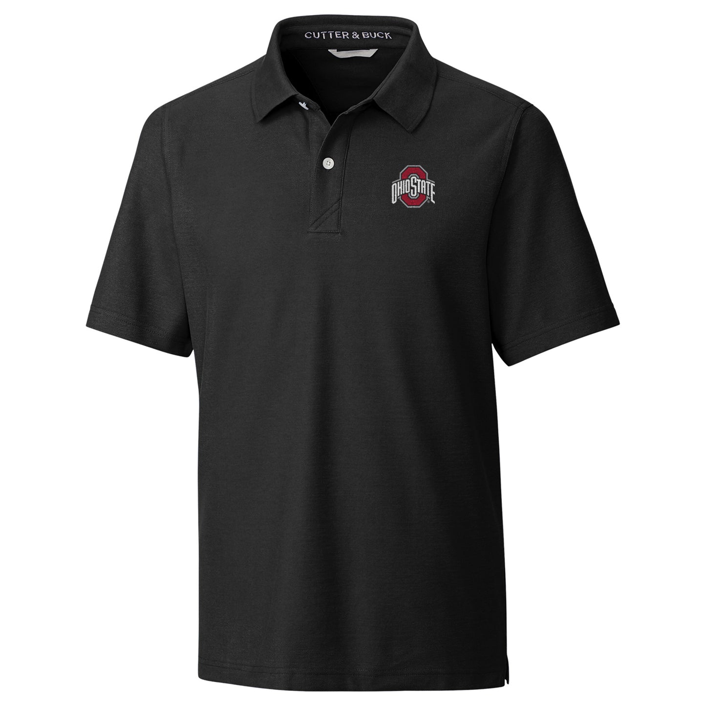 Men's Cutter & Buck Black Ohio State Buckeyes Breakthrough Polo