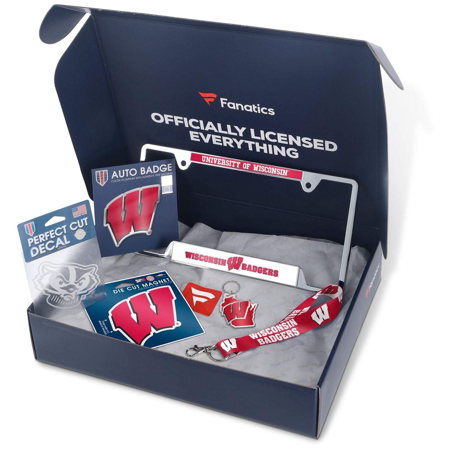 Wisconsin Badgers Fanatics Pack Automotive-Themed Gift Box - $55+ Value