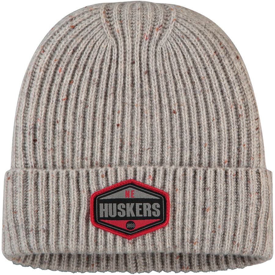 Men's Top of the World Gray Nebraska Huskers Alp Cuffed Knit Hat