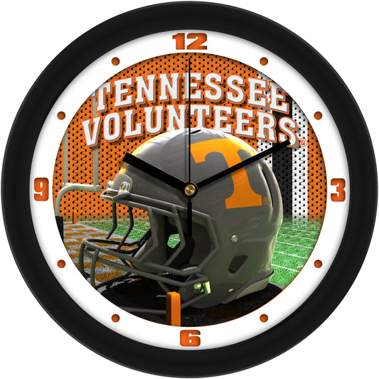 Tennessee Volunteers 11.5'' Suntime Premium Glass Face Football Helmet Wall Clock