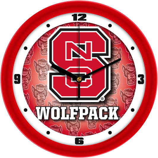 NC State Wolfpack 11.5'' Suntime Premium Glass Face Dimension Wall Clock