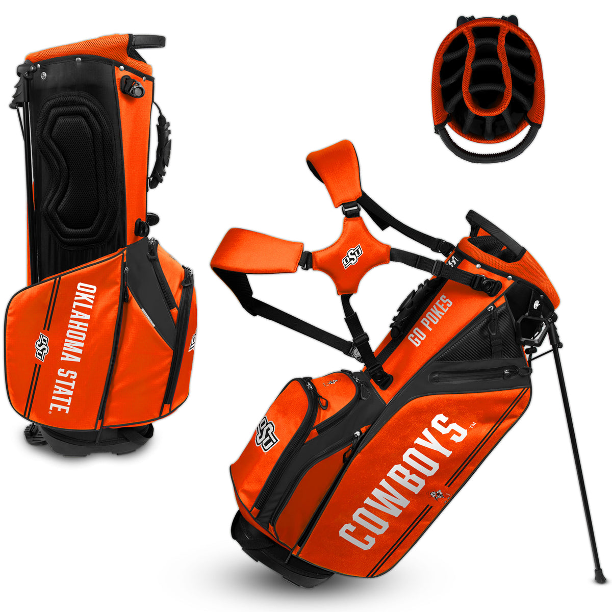 WinCraft Oklahoma State Cowboys Caddie Carry Hybrid Golf Bag