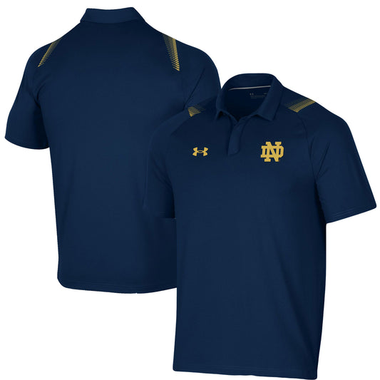 Men's Under Armour Navy Notre Dame Fighting Irish 2021 Sideline Performance Polo