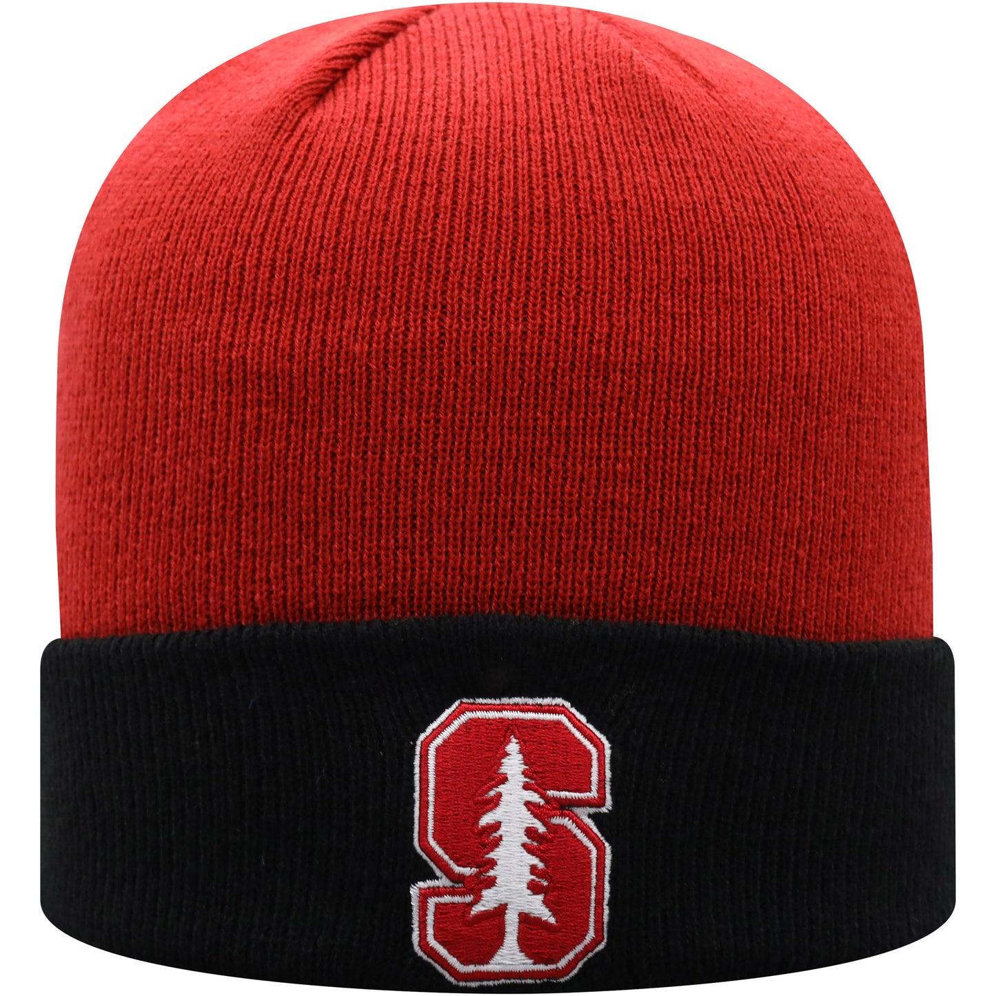 Men's Top of the World Cardinal/Black Stanford Cardinal Core 2-Tone Cuffed Knit Hat